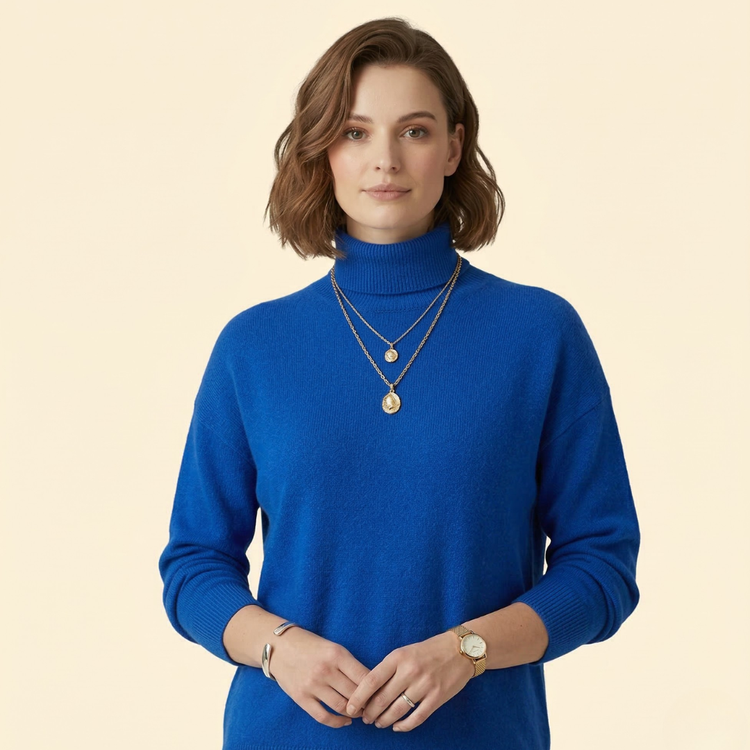 Women’s High Neck Sweater with Long Sleeves