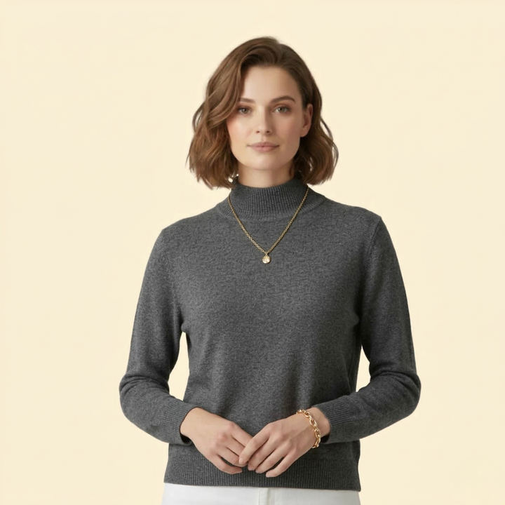 Women’s High Neck Sweater with Long Sleeves