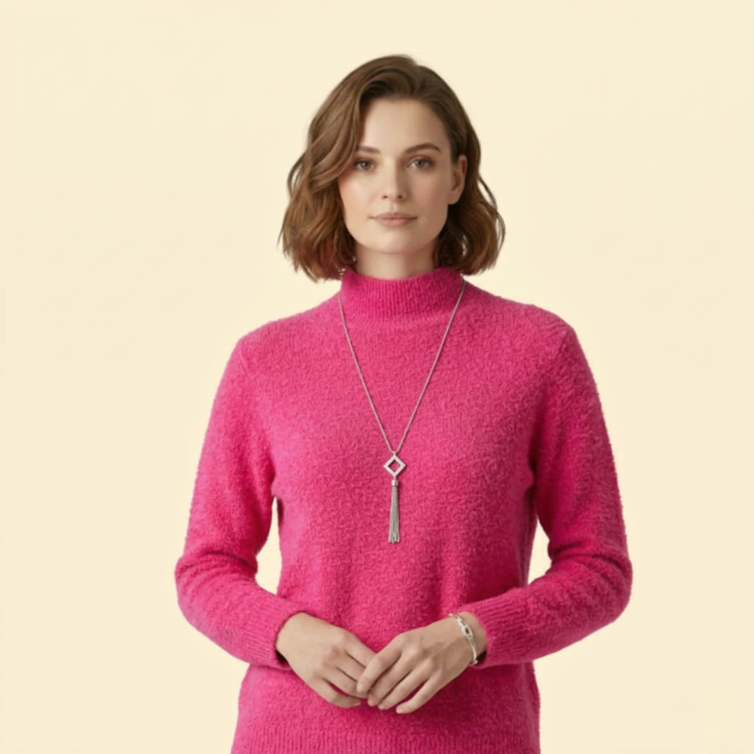 Women’s High Neck Sweater with Long Sleeves