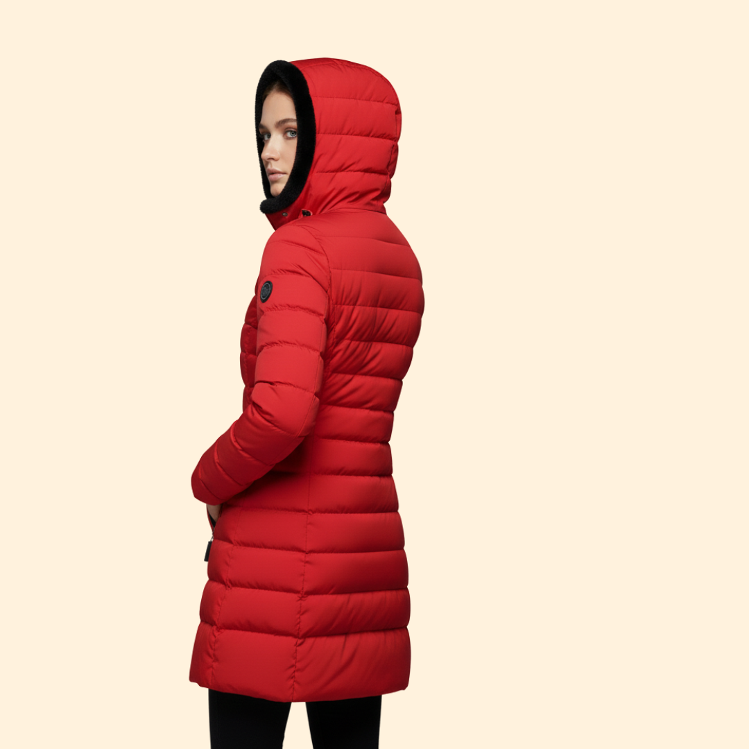 Women’s Winter Jacket with Asymmetric Zipper