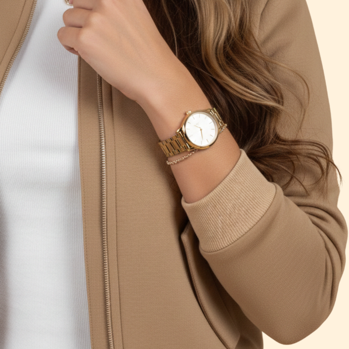 Women's Modern Bomber Jacket with Side Pockets