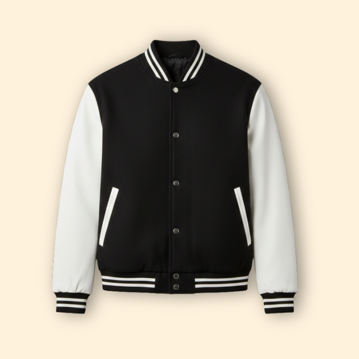 Women’s  Sporty Bomber Jacket with Snap Closure