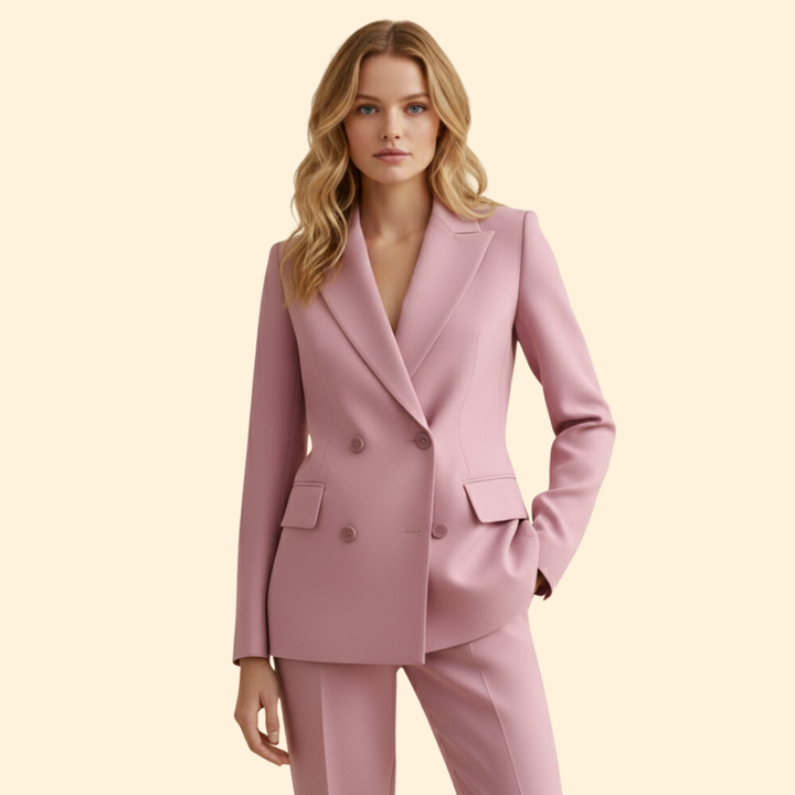 Women’s Suit Set with Notched Lapel Design