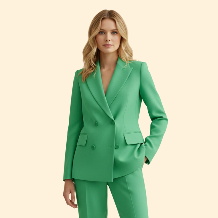 Women’s Suit Set with Notched Lapel Design