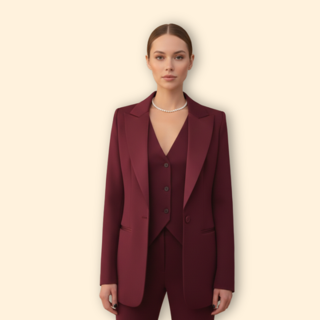 Women’s Three-Piece Suit with Blazer and Trousers