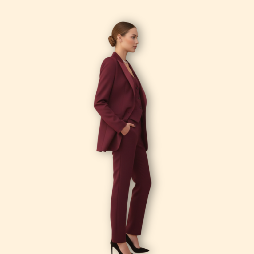 Women’s Three-Piece Suit with Blazer and Trousers
