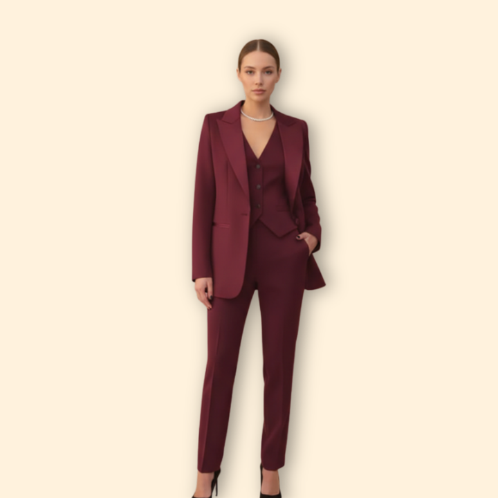 Women’s Three-Piece Suit with Blazer and Trousers