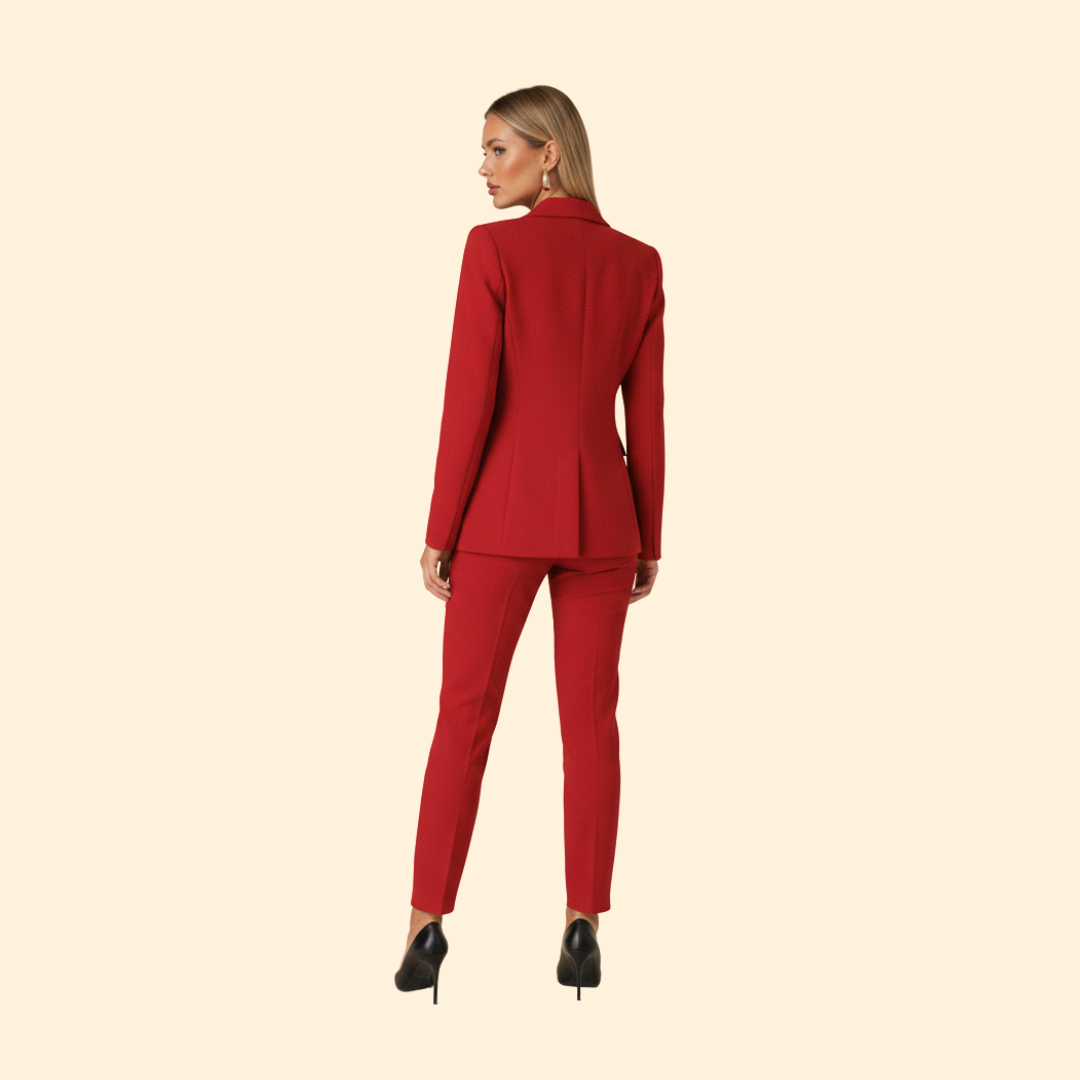 Women’s Suit Set with Double-Breasted Jacket