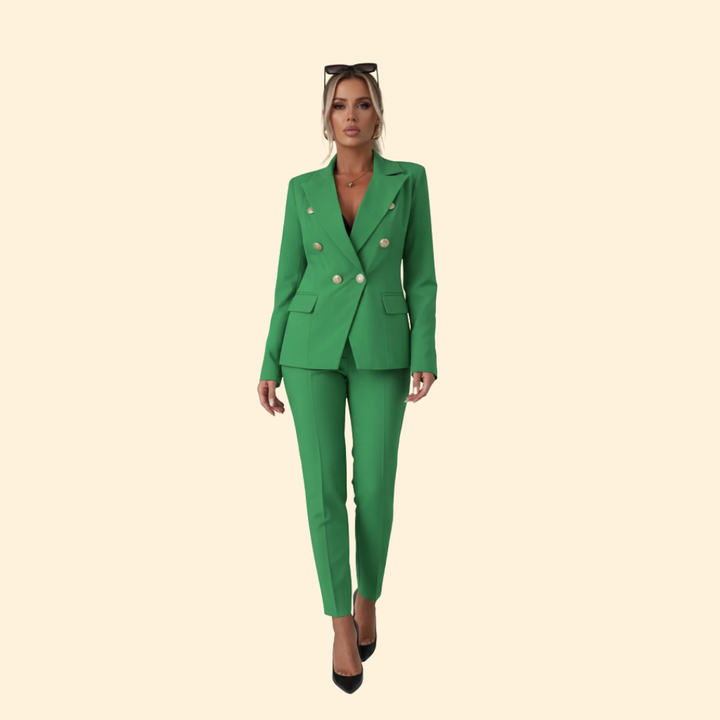 Women’s Suit Set with Double-Breasted Jacket