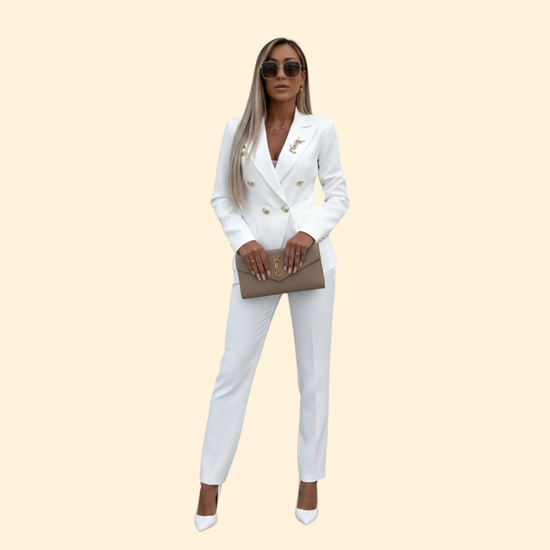 Women’s Suit Set with Double-Breasted Jacket