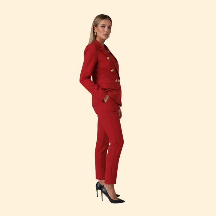Women’s Suit Set with Double-Breasted Jacket