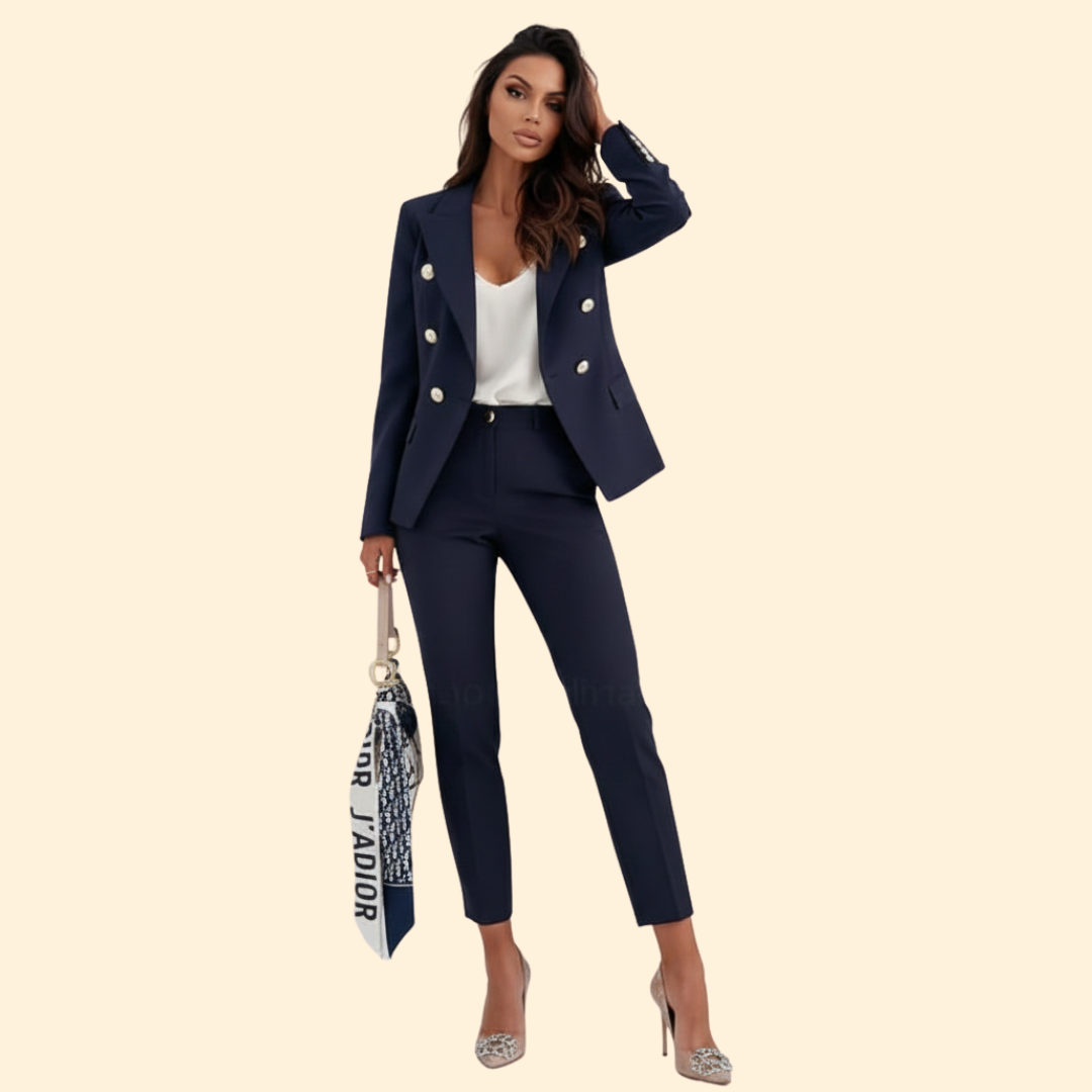 Women’s Suit Set with Double-Breasted Jacket