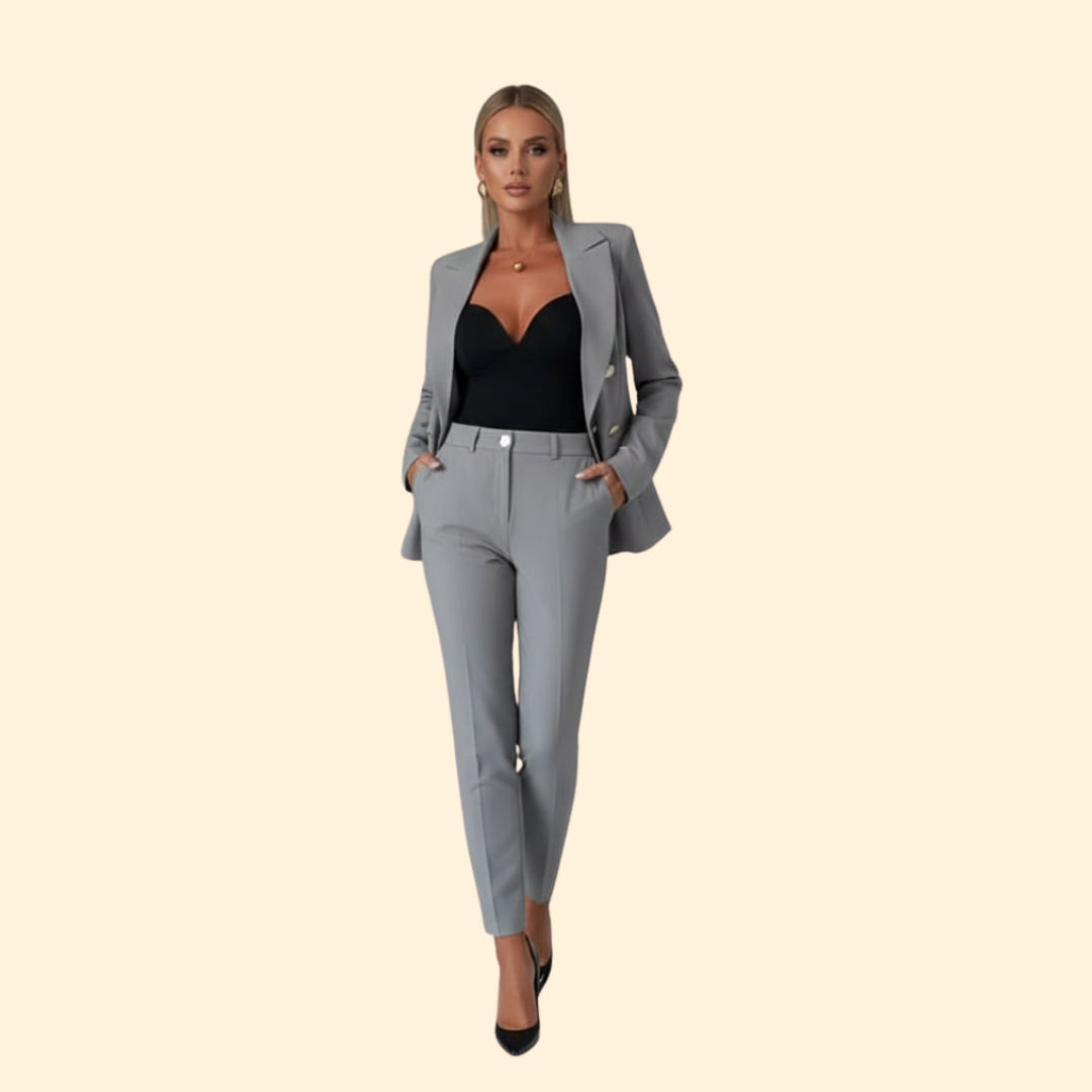 Women’s Suit Set with Double-Breasted Jacket