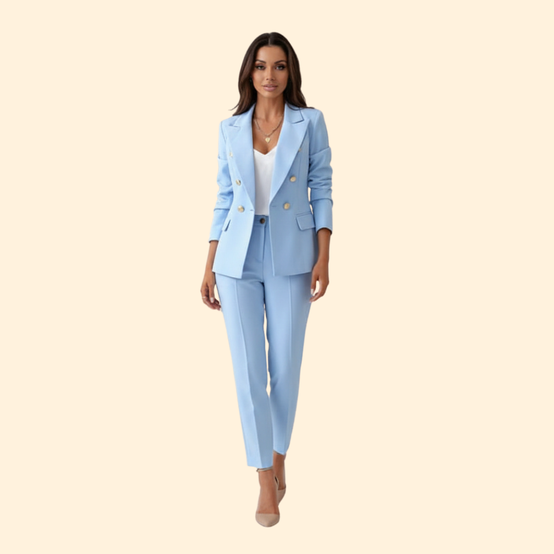 Women’s Suit Set with Double-Breasted Jacket