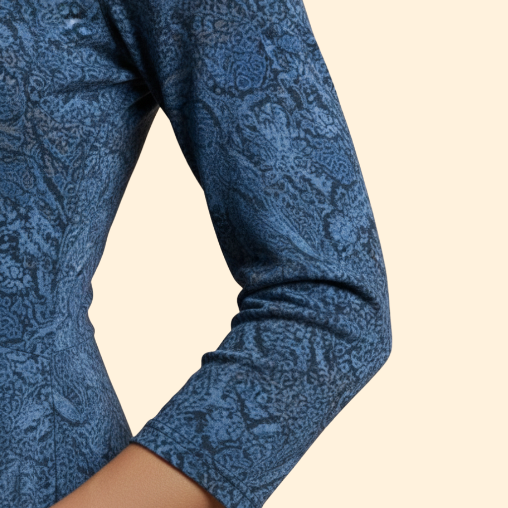 Women's Long Dress with Retro Pattern