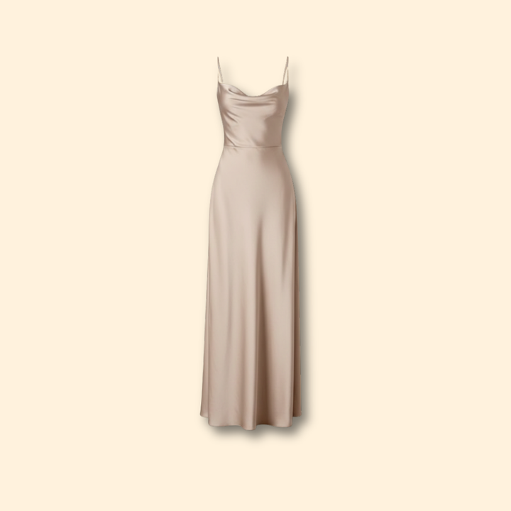 Women's Satin Dress with Strappy Back