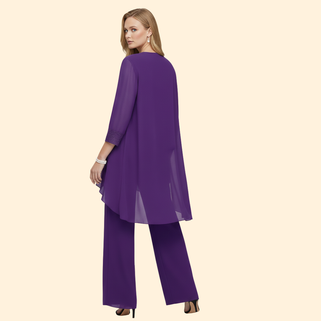 Women’s Three-Piece Set with Lace Trim